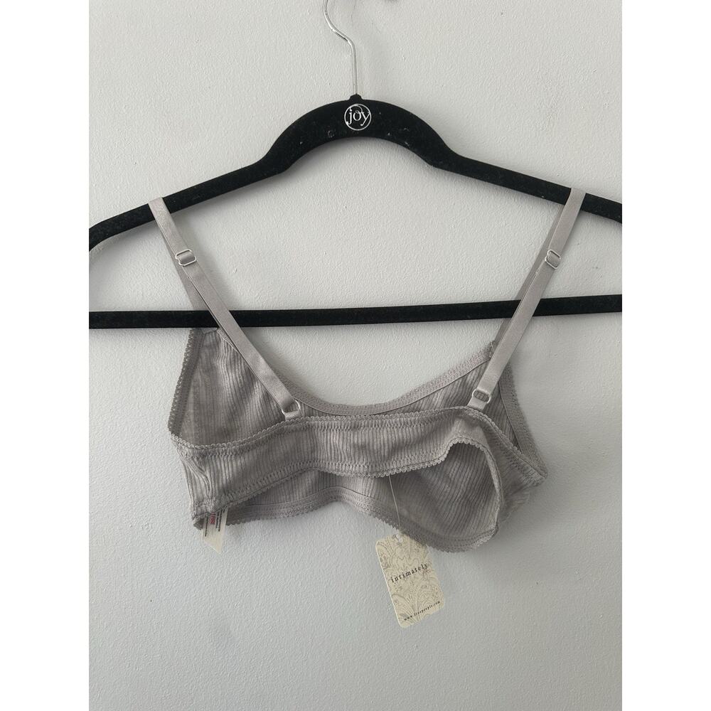 INTIMATELY FREE PEOPLE Ribbed Bralette XS Heather Grey - Picture 3 of 3